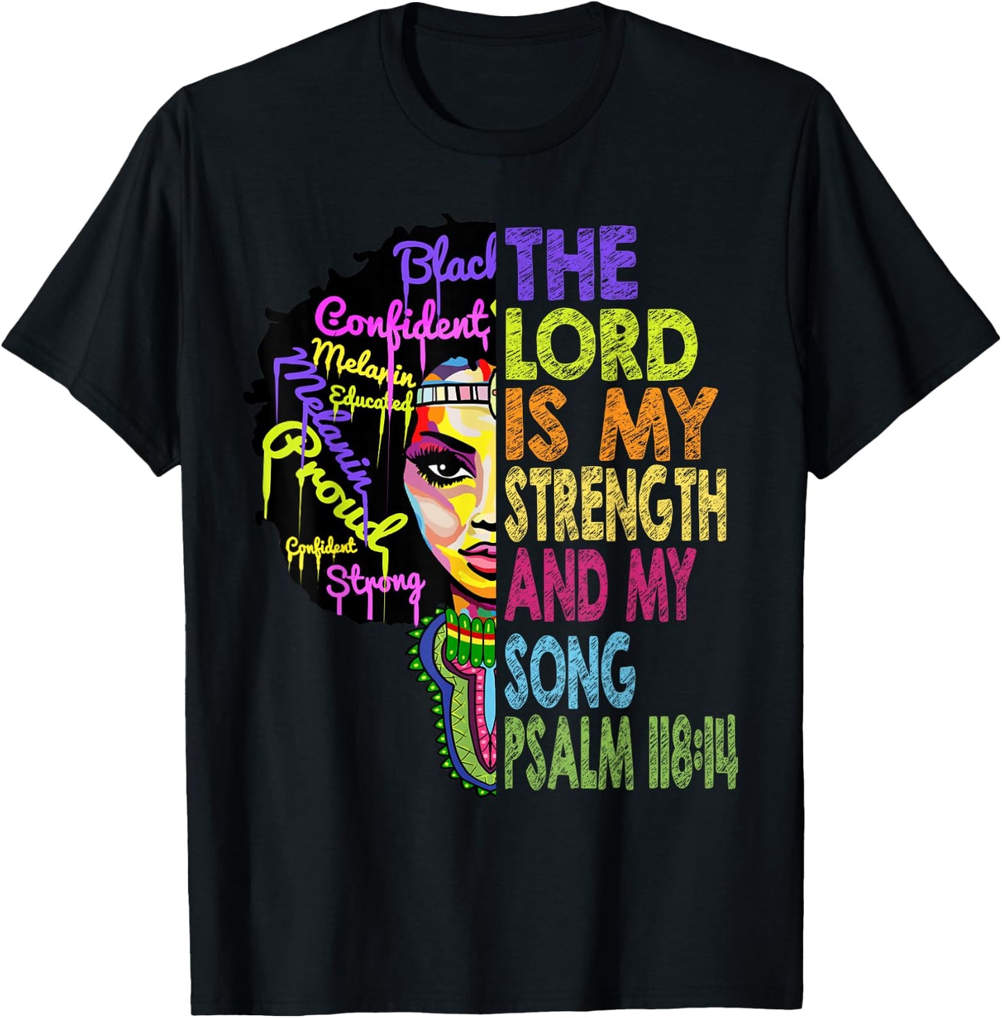 The Lord is My Strength and My Song African Christian Gifts T-Shirt - T-Shirt | Black