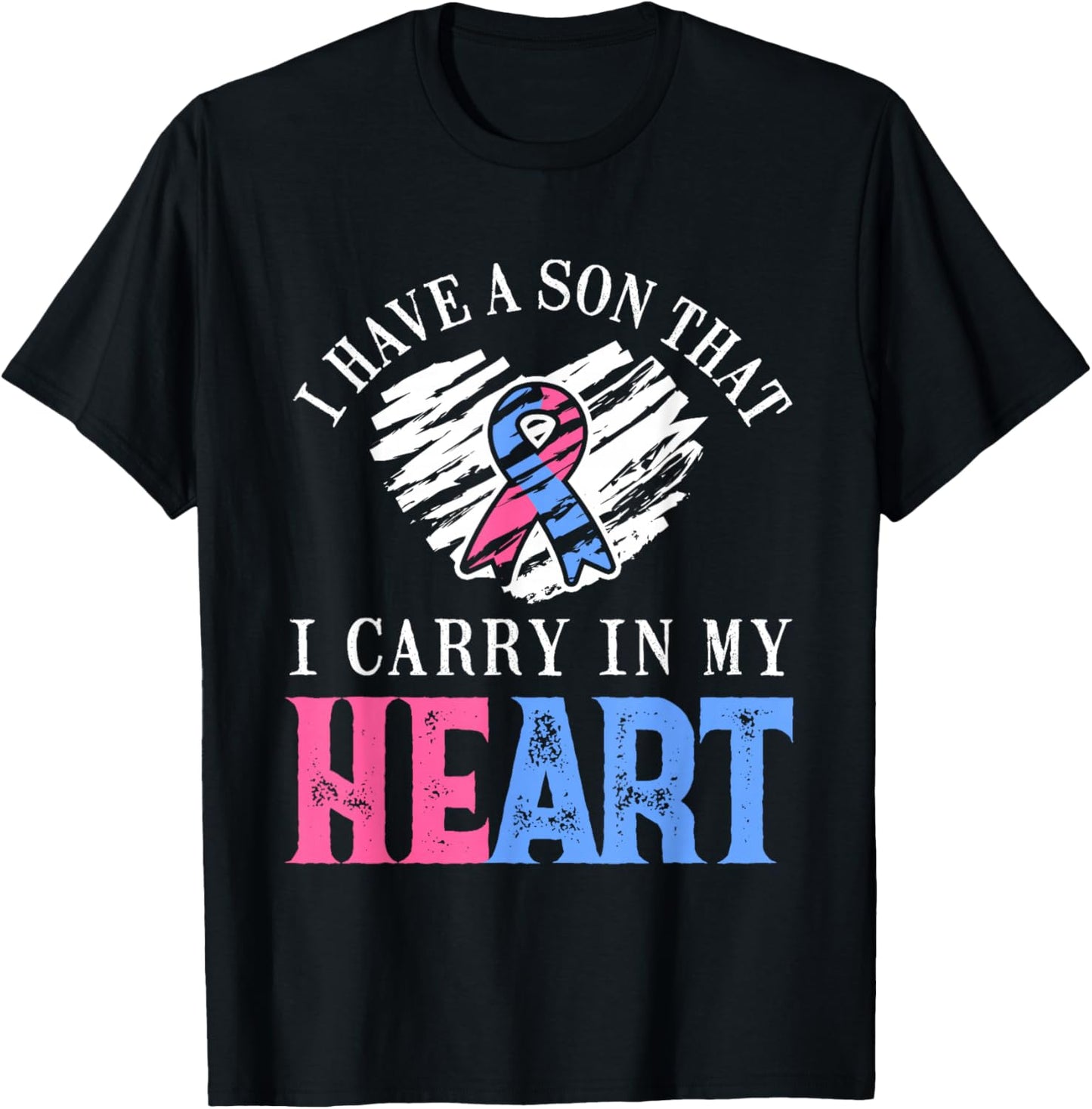 Son That I Carry In Heart | Pregnancy and Infant Loss Awareness T-Shirt - T-Shirt | Black