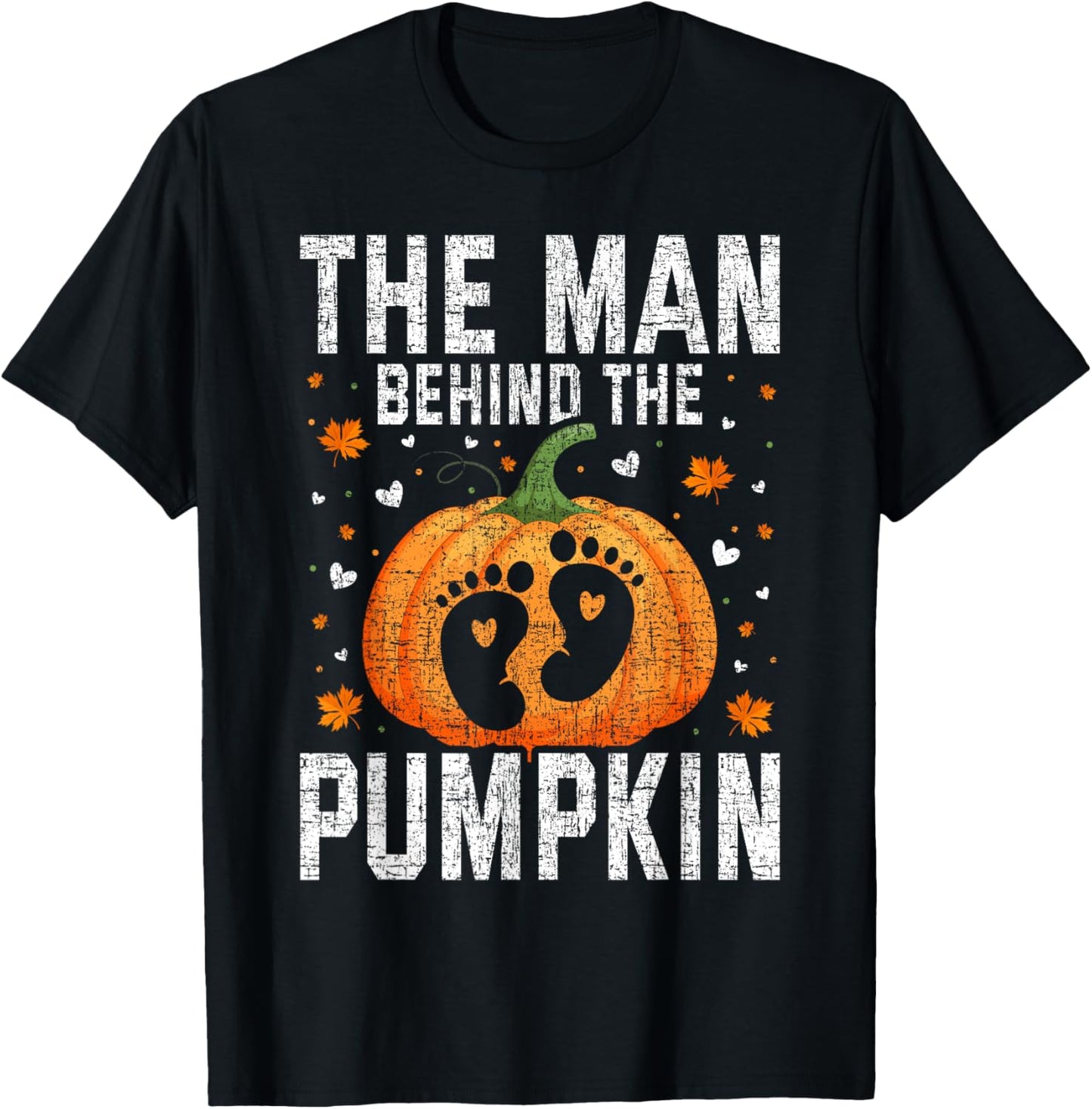 Pregnant Thanksgiving Costume for Dad Expecting Lil Pumpkin T-Shirt - T-Shirt | Black