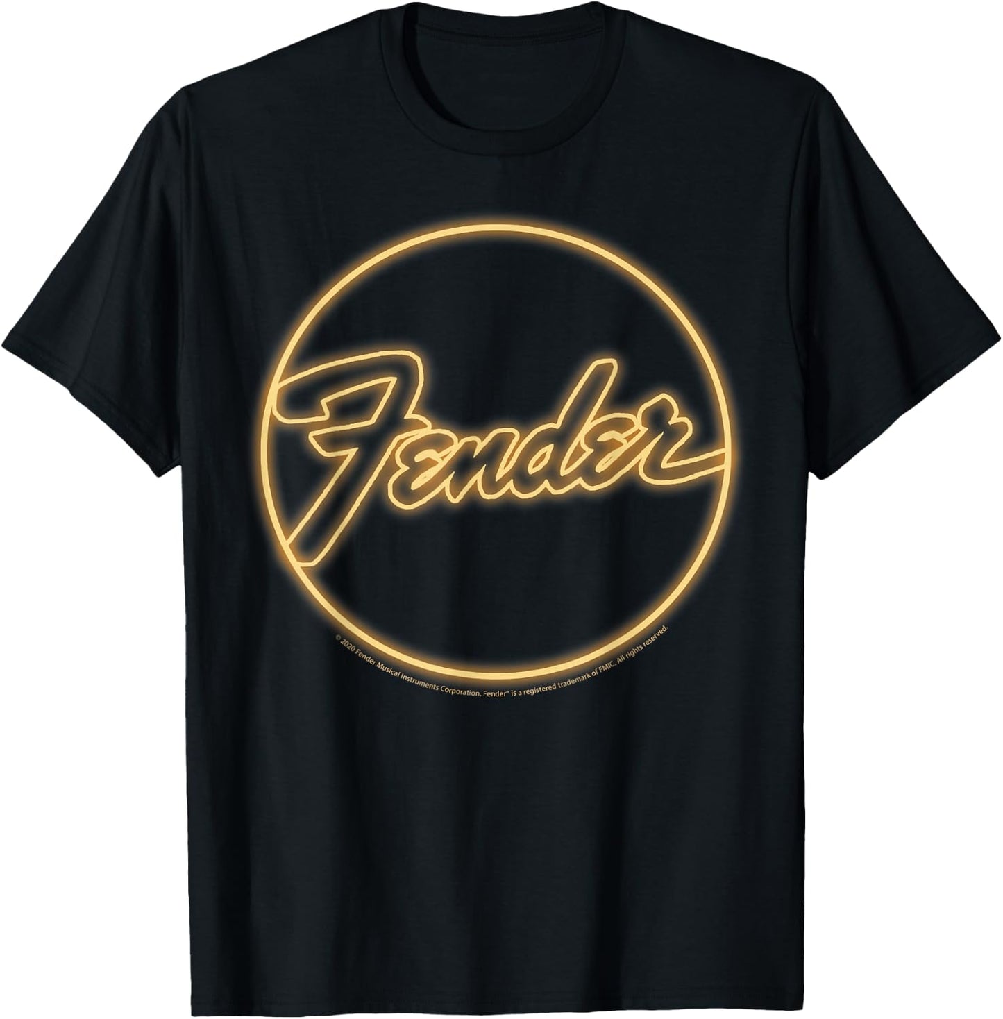 Fender Neon Logo T-Shirt - T-Shirt | Black