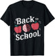 Back to School Apple & Brain Fun Design For Teachers Kids T-Shirt - T-Shirt | Black