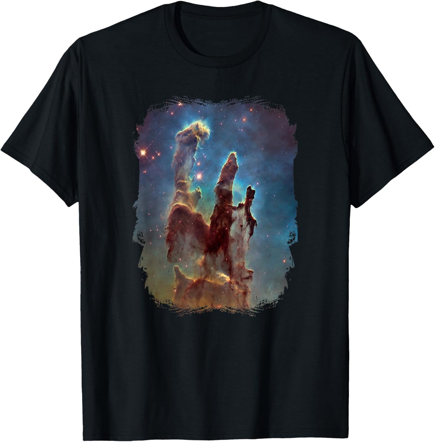 Pillars Of Creation Shirt Eagle Nebula NASA Space Lover Gift T-Shirt - T-Shirt | Black