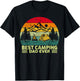 Funny Vintage Best Camping Dad Ever Father's Day T-Shirt - T-Shirt | Black