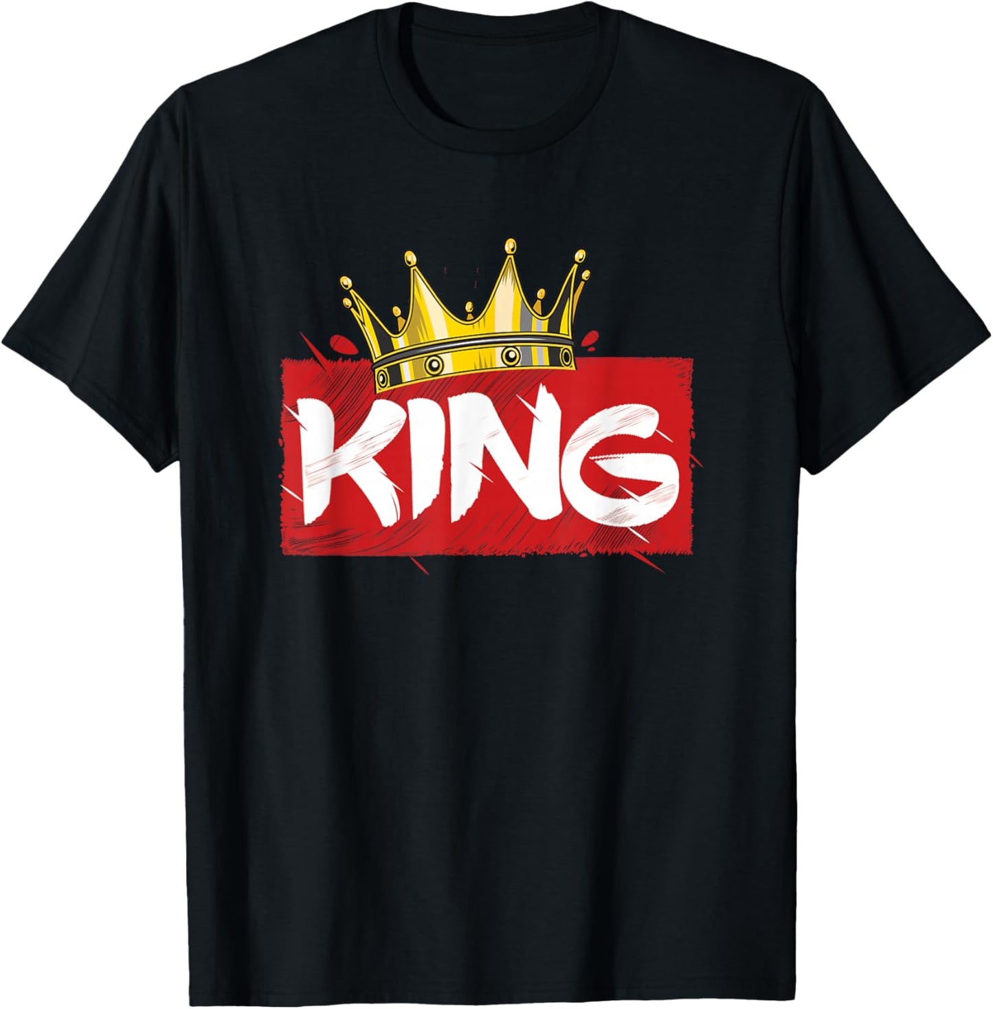 Crown with writing KING T-Shirt - T-Shirt | Black