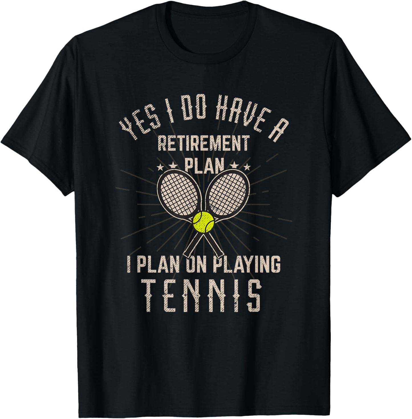 Funny Retirement Tennis Gift Retired Tennis Player T-Shirt - T-Shirt | Black