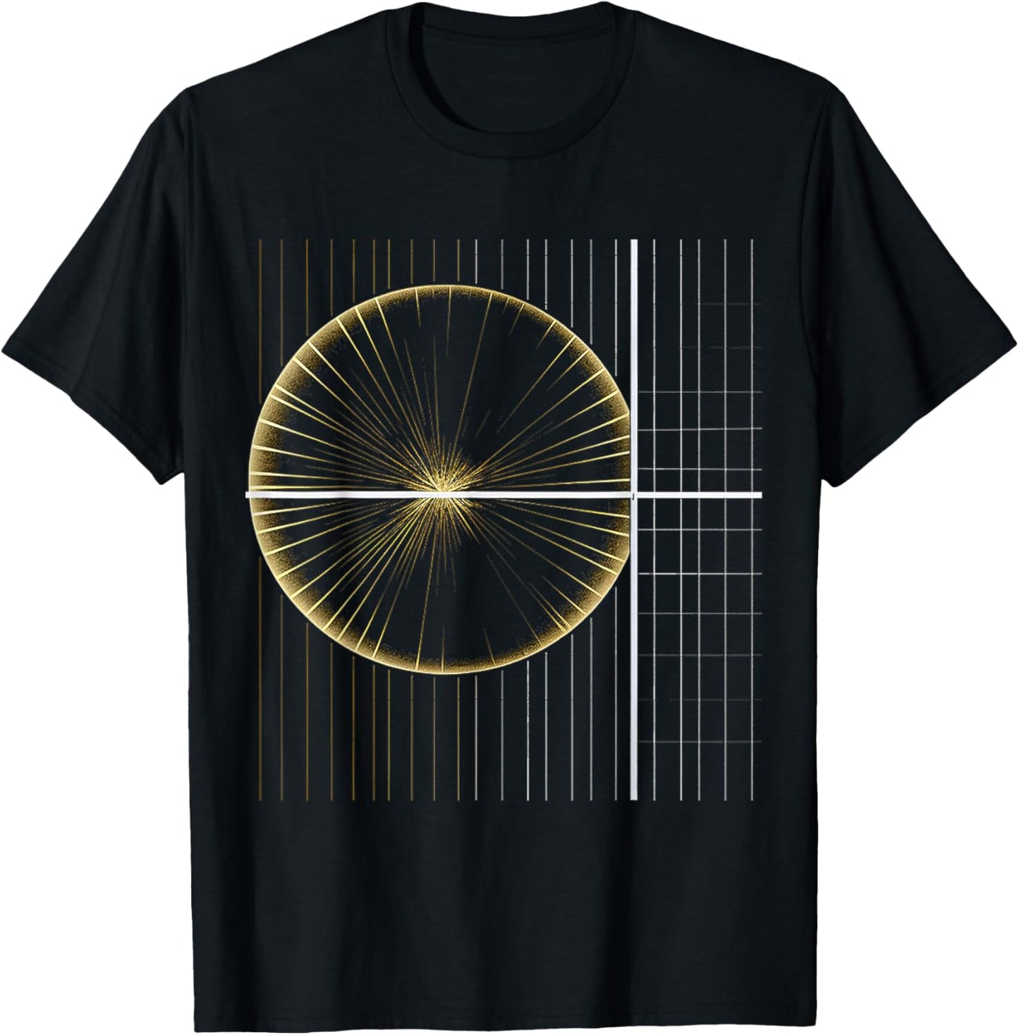 Kunst Illustration Grafik Geometrisches Motiv T-Shirt - T-Shirt | Black