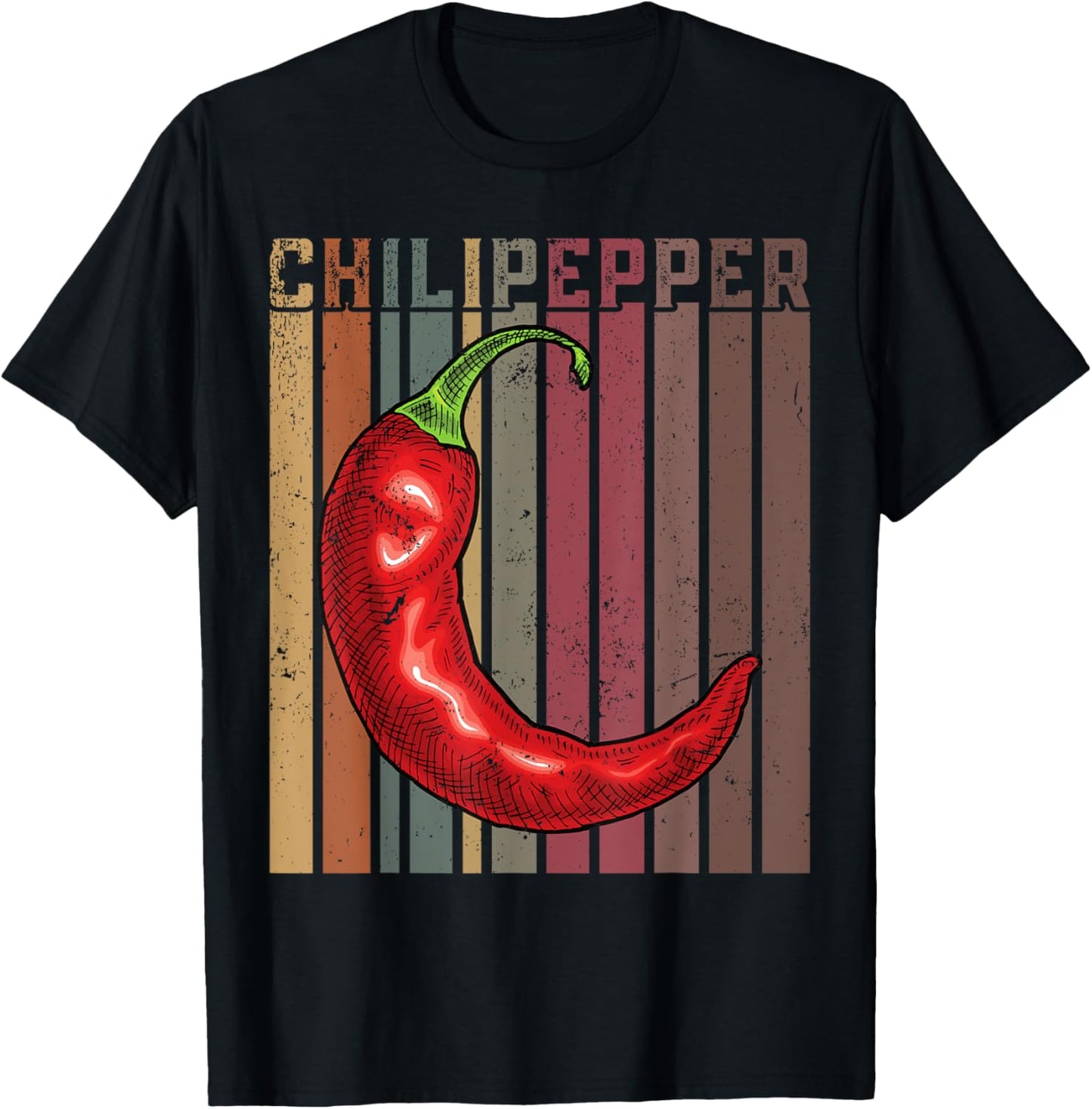 Chili Peppers Red Hot Spicy Pepper Eat Mexican Chili Lovers T-Shirt - T-Shirt | Black