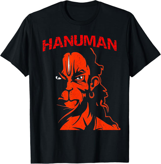 Hanuman Hindu God Hinduism Ramayana King of the Monkeys T-Shirt - T-Shirt | Black
