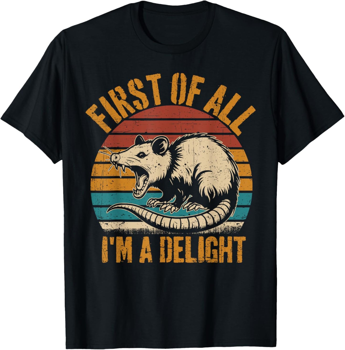 Opossum First Of All Im A Delight Possum Gifts Women T-Shirt - T-Shirt | Black