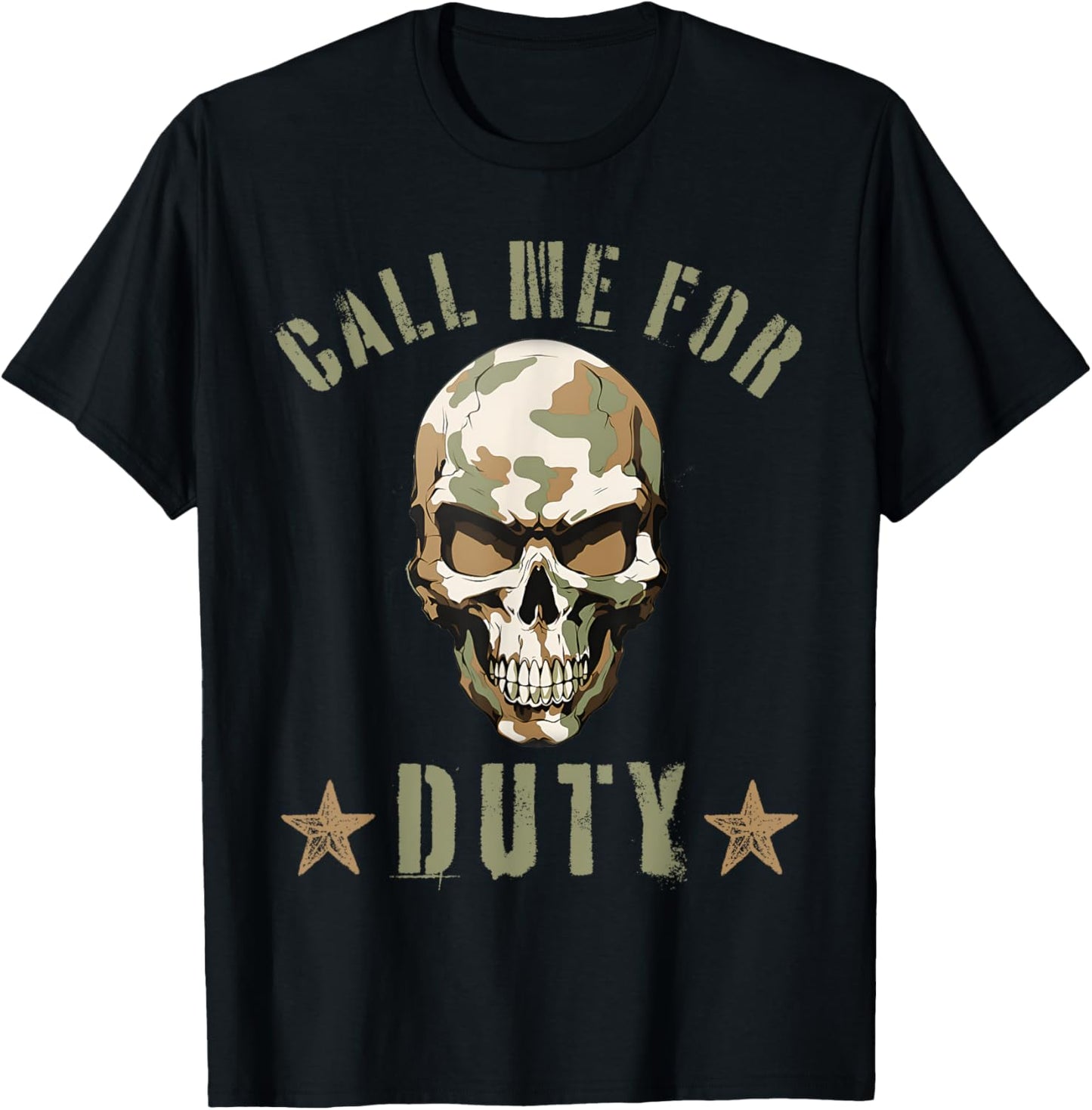 Call Me For Duty, Grunt Honor Of Patriotic American T-Shirt - T-Shirt | Black