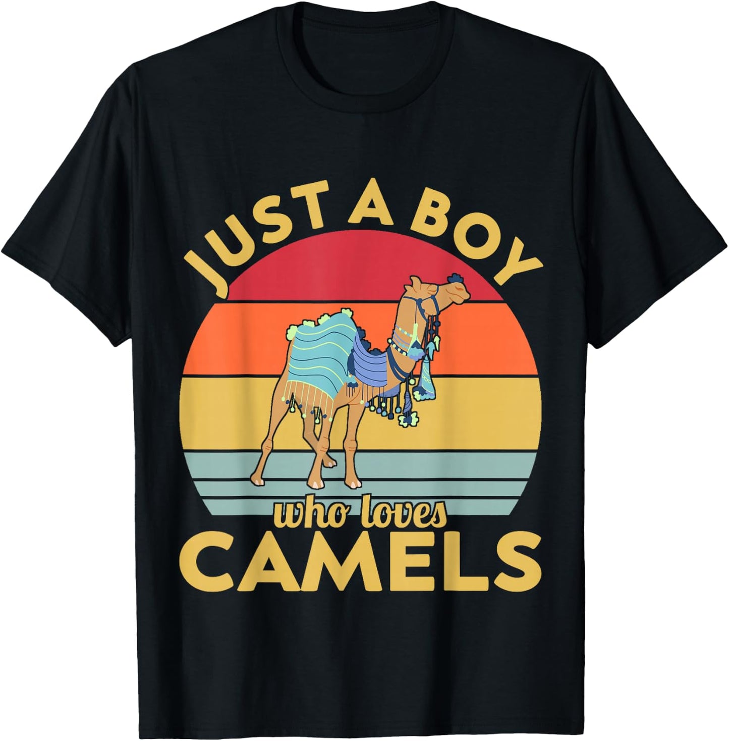 Just a Boy who loves Camels T-Shirt - T-Shirt | Black
