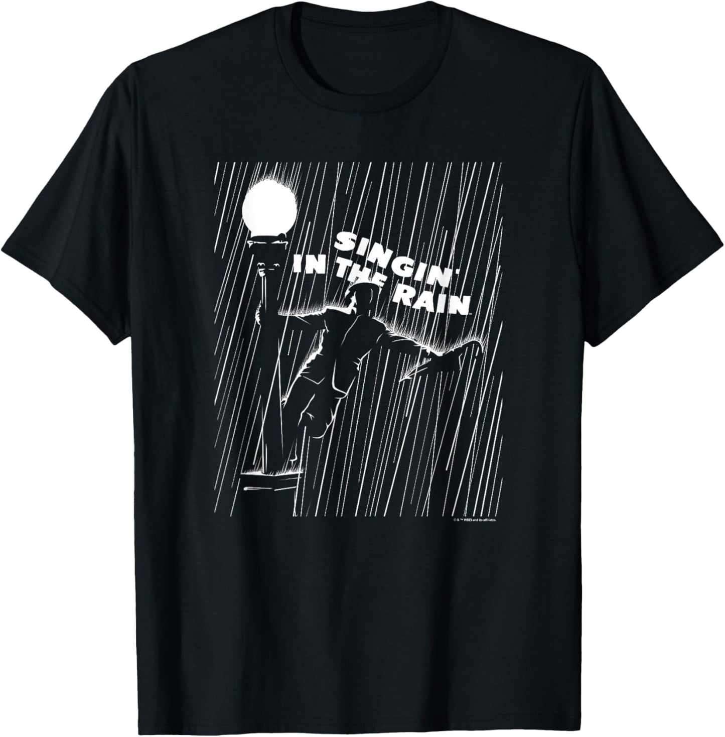 WB100 Singin' in The Rain Classic Movie Poster T-Shirt - T-Shirt | Black