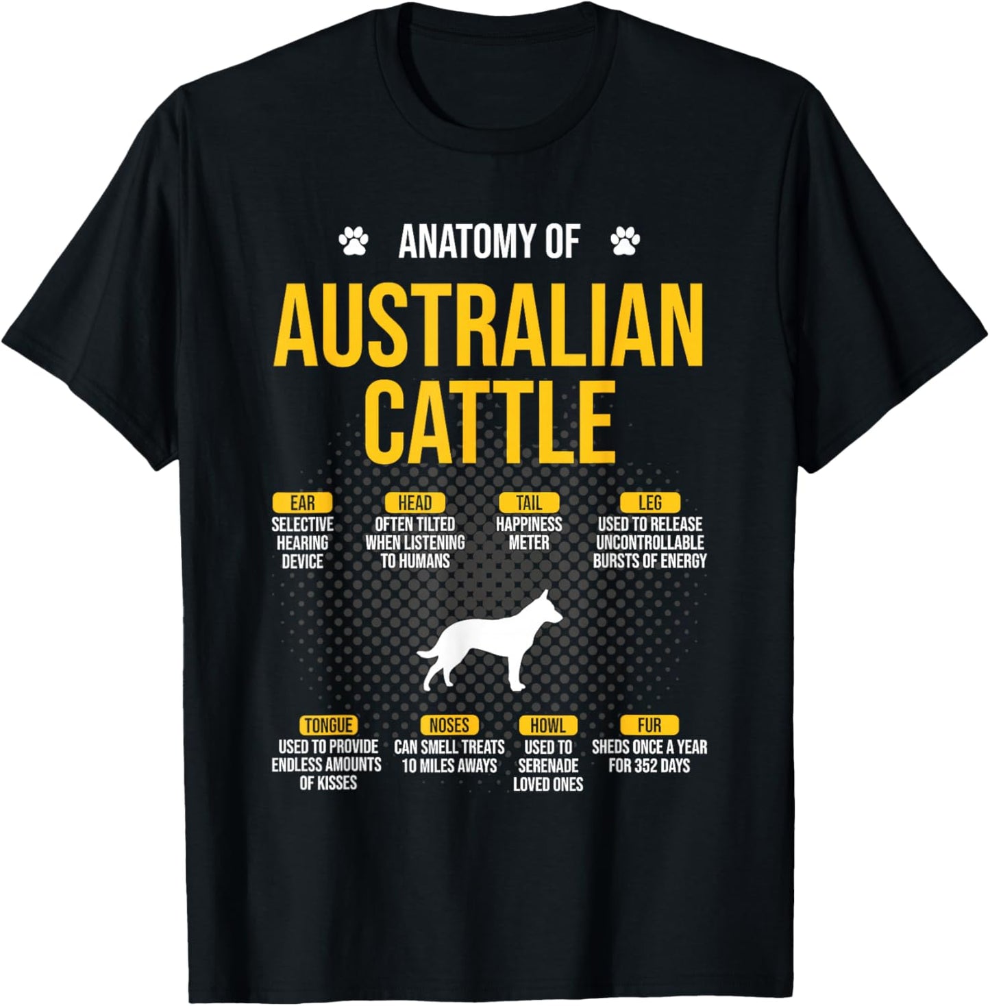Anatomy Of Australian Cattle Dog Lover Women T-Shirt - T-Shirt | Black