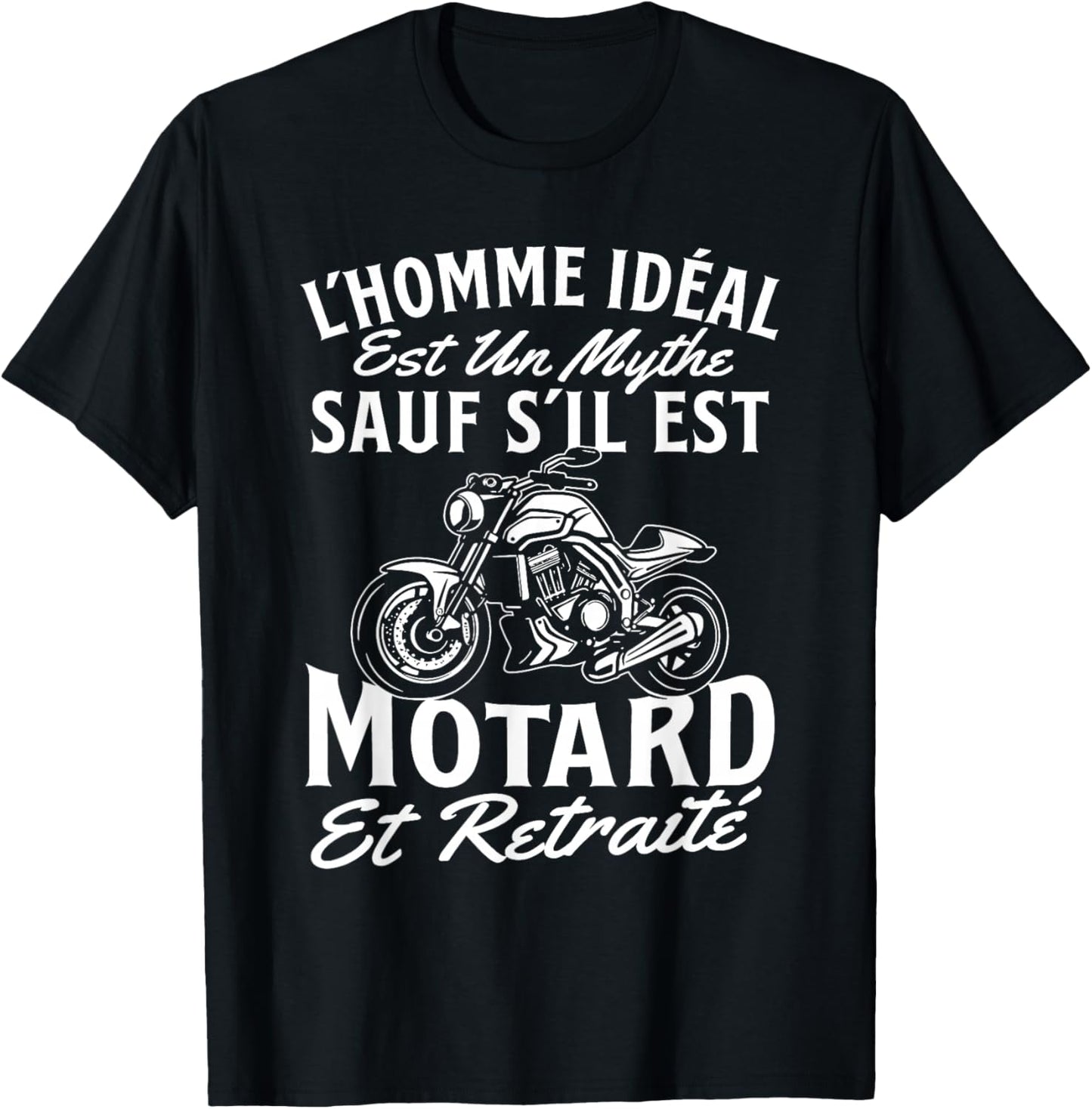 The Ideal Man Is A Myth - Biker Motorcycle Motorcycling T-Shirt - T-Shirt | Black