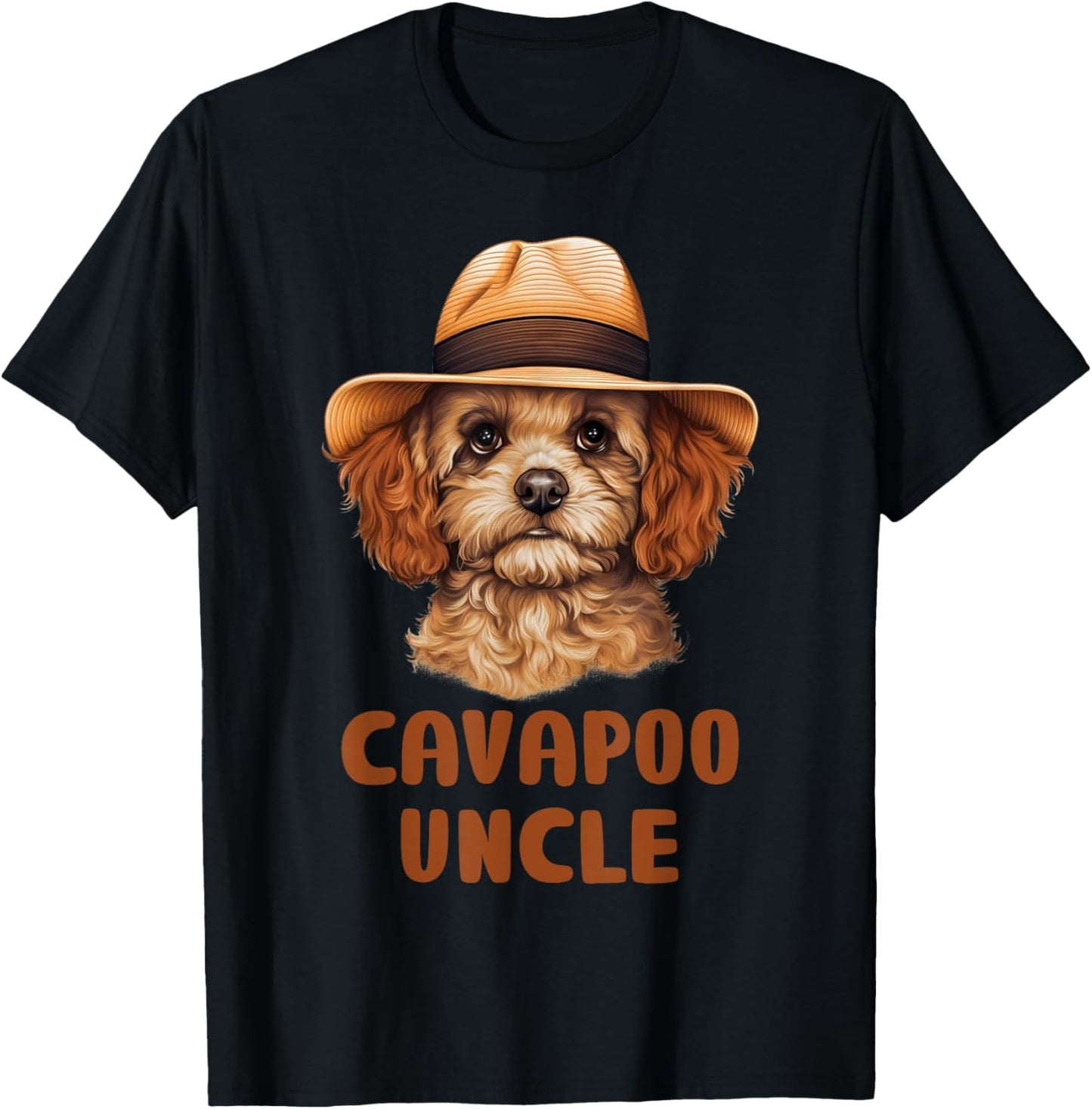 Cute Cavapoo Uncle Dog Lovers Gift Funny Puppy Cavapoo Owner T-Shirt - T-Shirt | Black