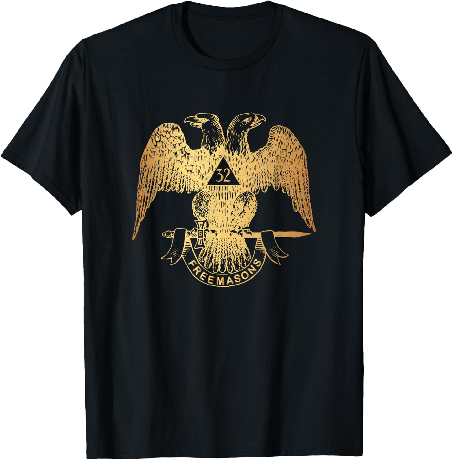 Scottish Rite Eagle 32nd Degree - Freemason Gifts T-Shirt - T-Shirt | Black