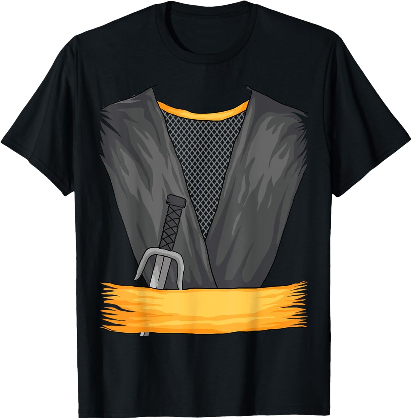Cool Ninja Uniform | Funny Lazy DIY Halloween Costume Gift T-Shirt - T-Shirt | Black