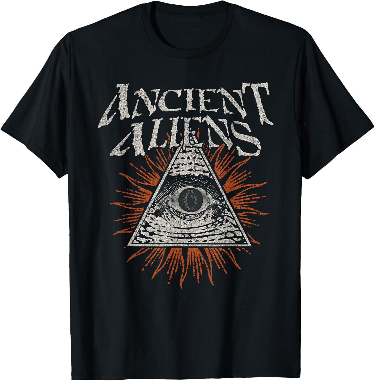 Ancient Aliens Design, Pre History Theory, Pyramid, UFO T-Shirt - T-Shirt | Black