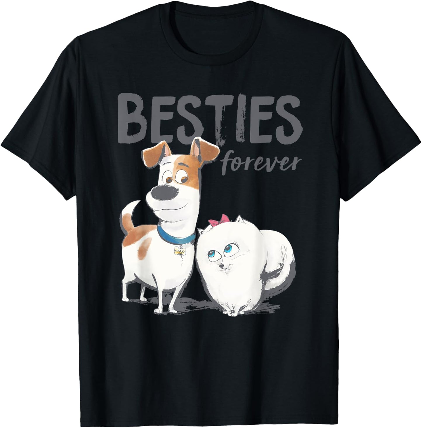 Pets 2 Max and Gidget Best Friends T-Shirt - T-Shirt | Black