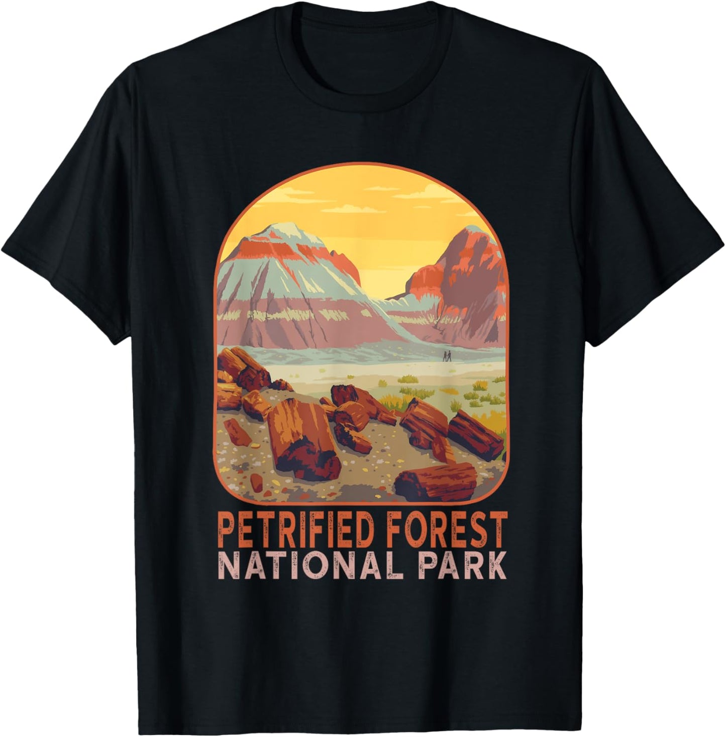 Petrified Forest National Park Arizona Mountain Hiking T-Shirt - T-Shirt | Black