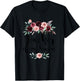 Floral Teacher of Tiny Humans Flowers Back to School Cute T-Shirt - T-Shirt | Black