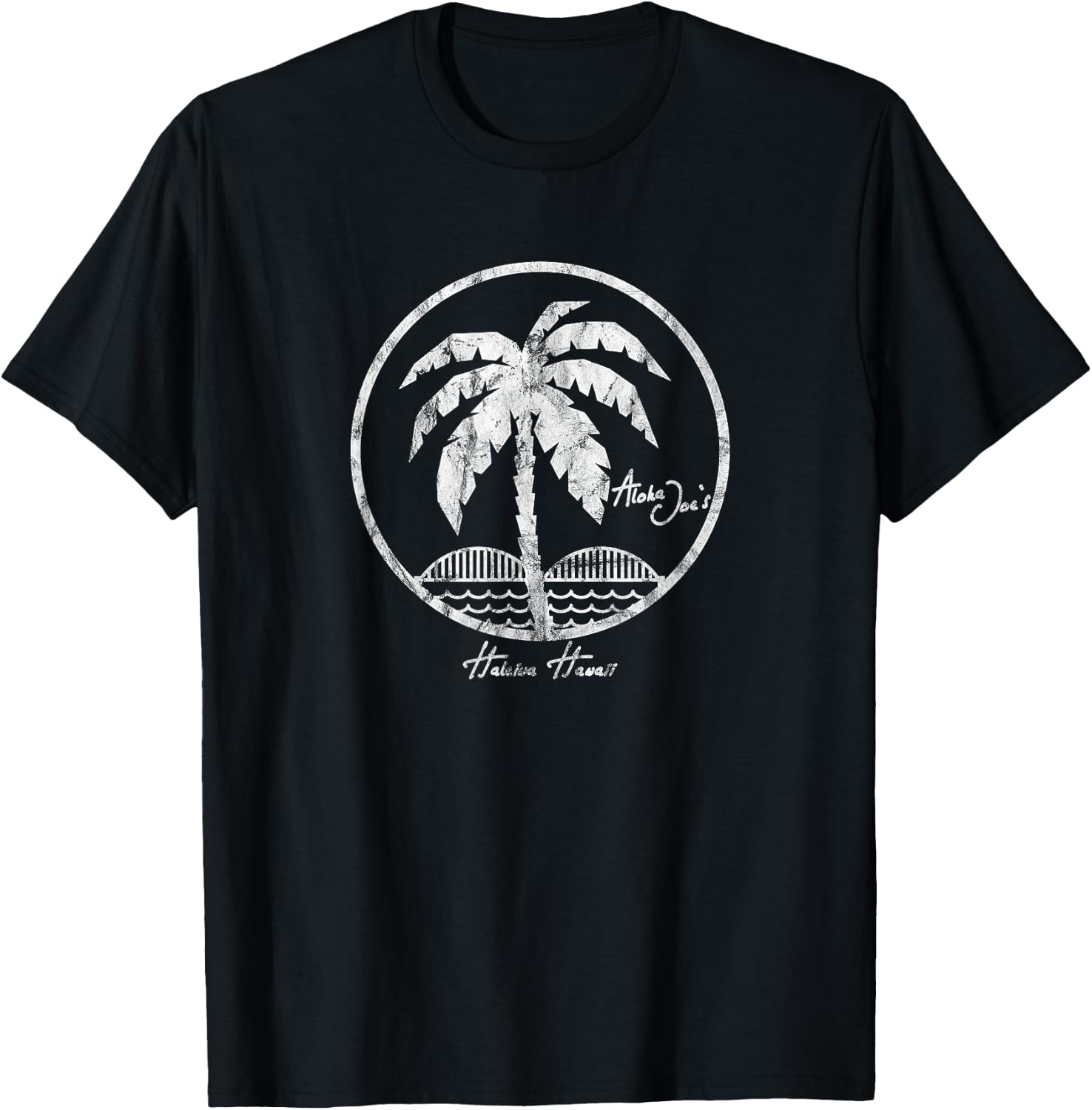 Hawaii North Shore Haleiwa Palm Tree T-Shirt - T-Shirt | Black