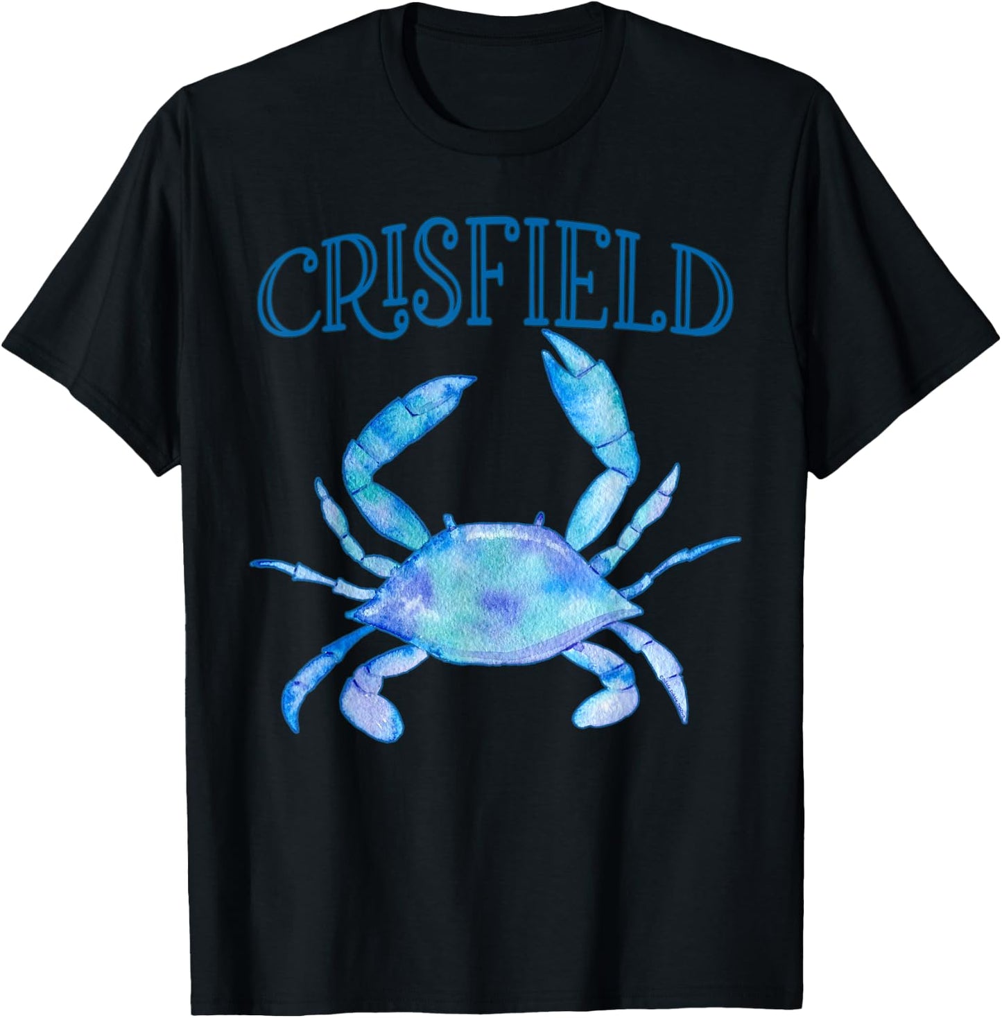 Crisfield's Beautiful Chesapeake Bay Blue Crab - Crisfield T-Shirt - T-Shirt | Black