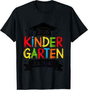 Kids Kindergarten Graduation 2026 Kinder Graduate Boys Girls Kids T-Shirt - T-Shirt | Black