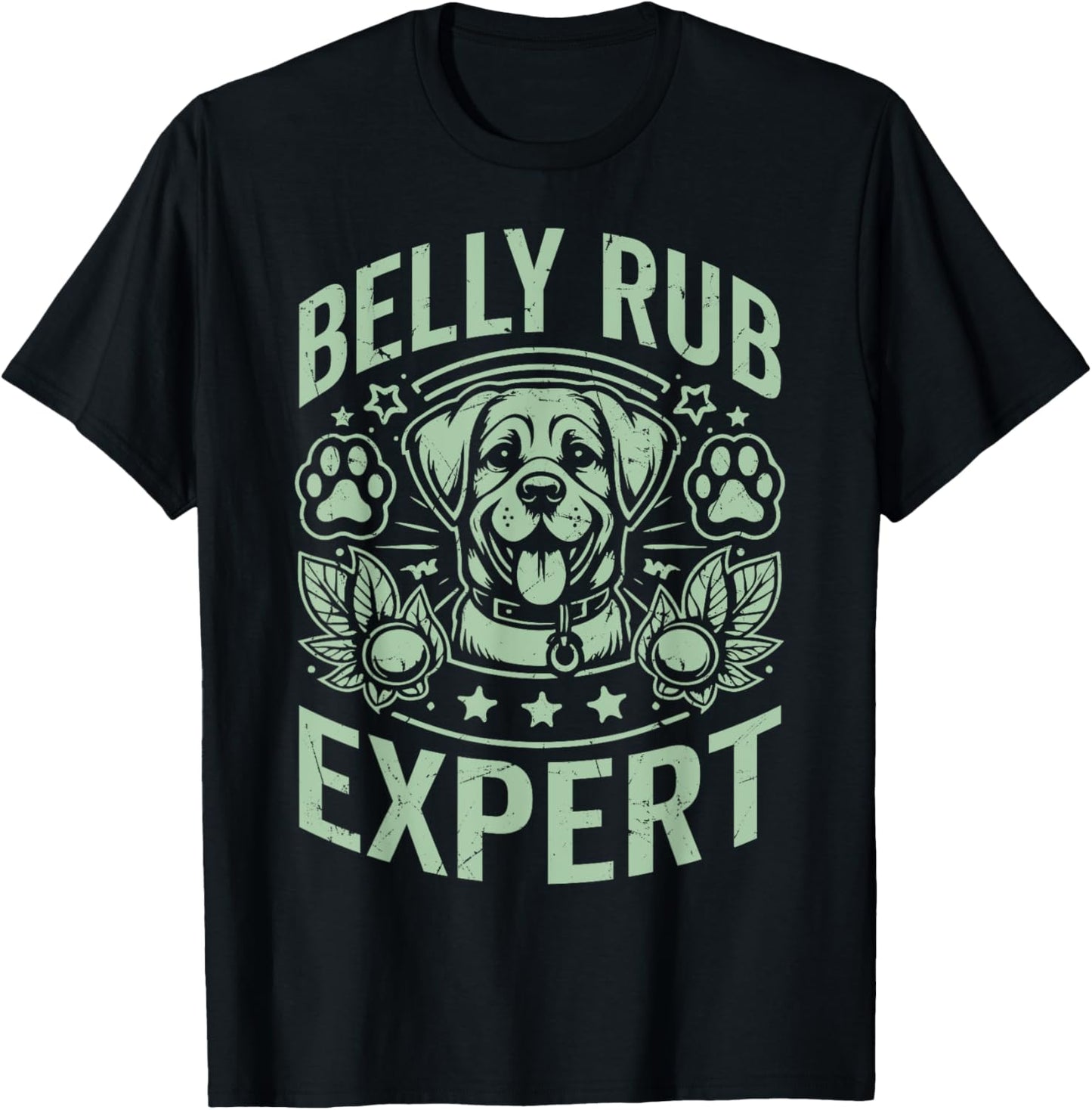 Belly Rub Expert Dog Dad T-Shirt - T-Shirt | Black