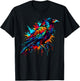 Cool Crow Bird Spirit Animal Illustration Tie Dye Art T-Shirt - T-Shirt | Black