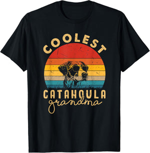 Catahoula Leopard Coolest Grandma Gifts Dog Mom T-Shirt - T-Shirt | Black
