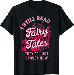 Spicy Book Lover Who Love To Read Romance Fantasy T-Shirt - T-Shirt | Black