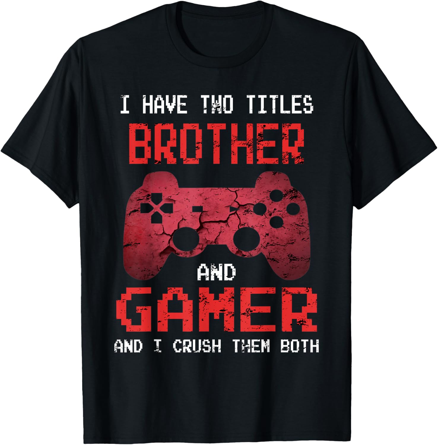 Funny Gamer Vintage Video Games For Boys Brother Son T-Shirt - T-Shirt | Black