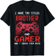 Funny Gamer Vintage Video Games For Boys Brother Son T-Shirt - T-Shirt | Black