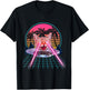 Laser Cat Eyes Kitten UFO Retro 80s Funny Cats Lovers T-Shirt - T-Shirt | Black