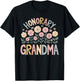 Honorary Grandma Floral T-Shirt - T-Shirt | Black