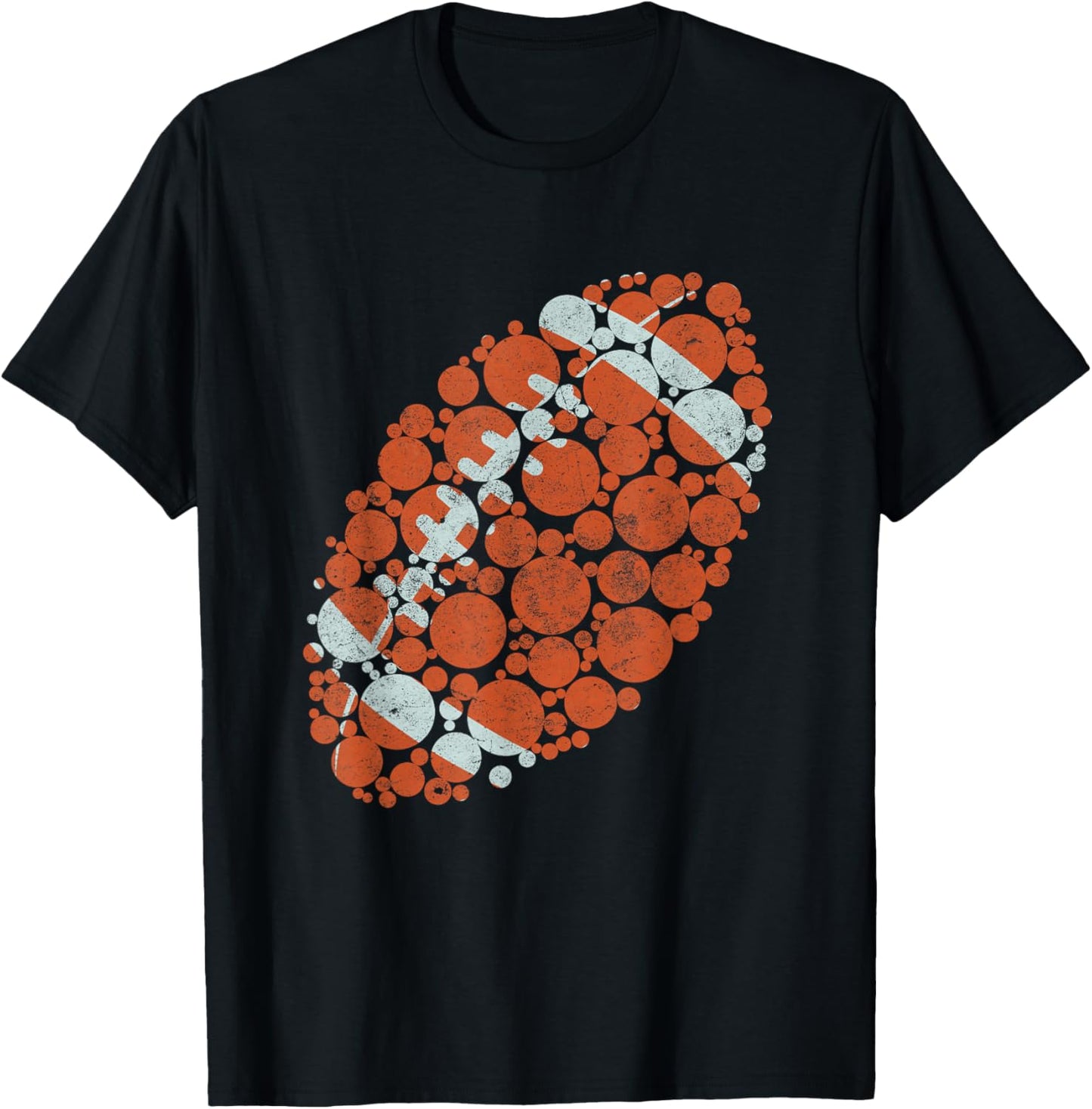 Retro American Football International Dot Day Design cute T-Shirt - T-Shirt | Black