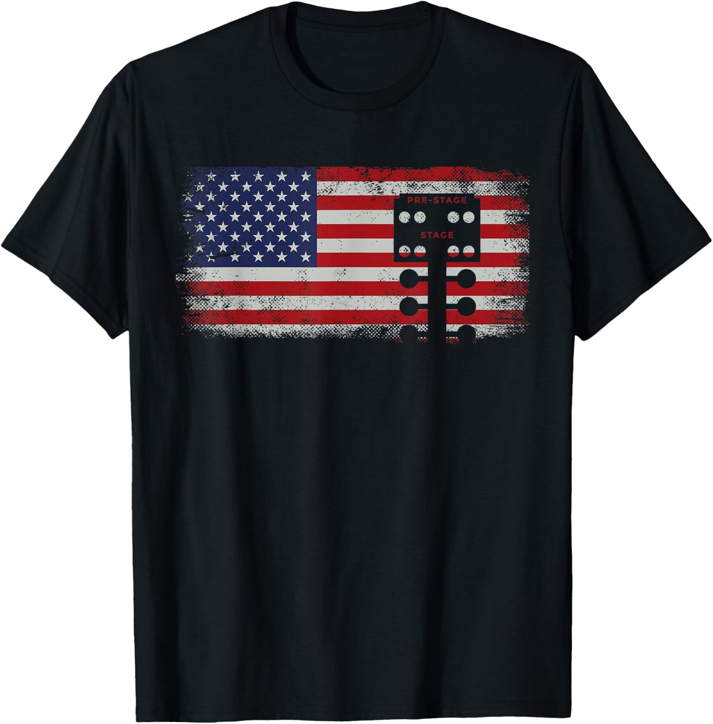 Drag Racing Race Car American Flag Vintage T-Shirt - T-Shirt | Black