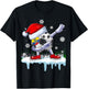 Funny Santa Soccer Dabbing Ugly Christmas Sweater T-Shirt - T-Shirt | Black