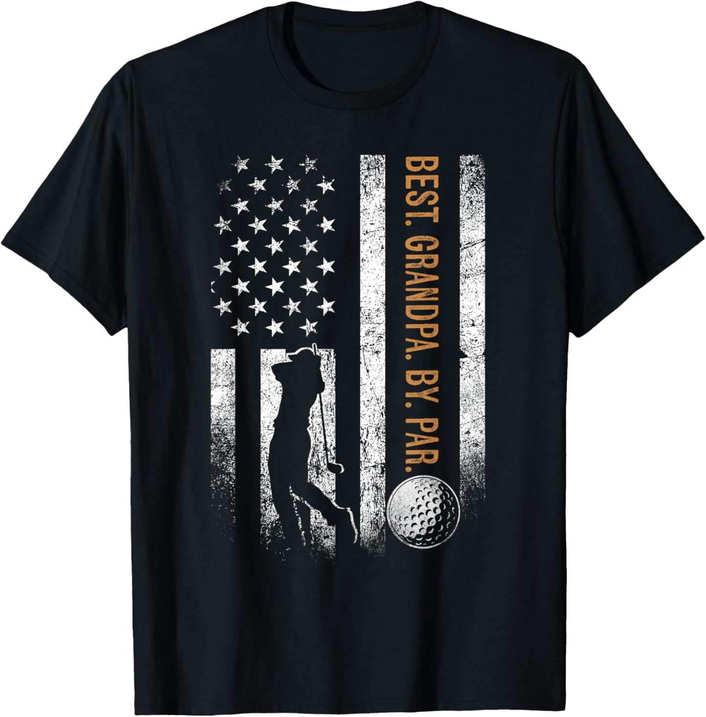 Best Grandpa By Par Golfing Gifts Grandpa Father's Day Golf T-Shirt - T-Shirt | Black
