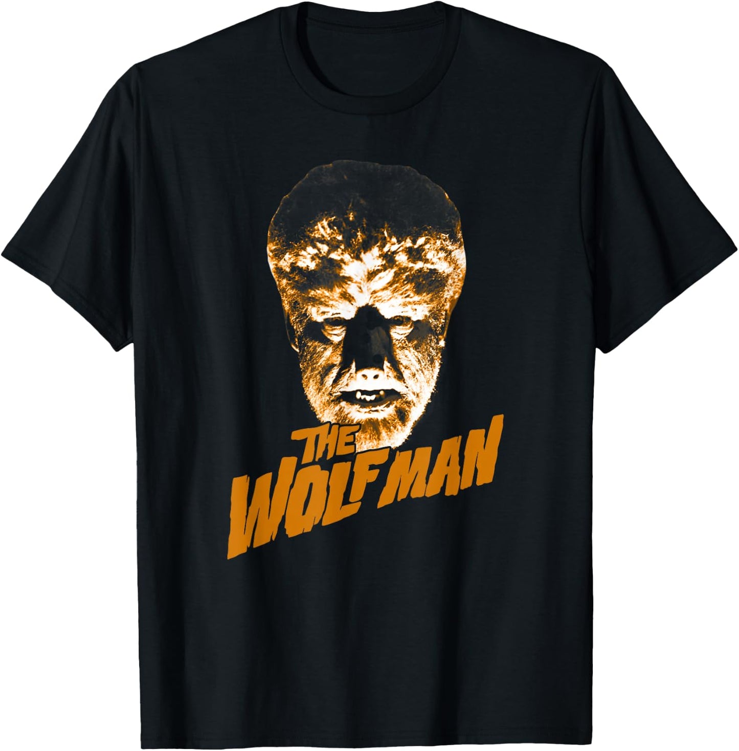 Universal Monsters The Wolf Man Dark Portrait T-Shirt - T-Shirt | Black