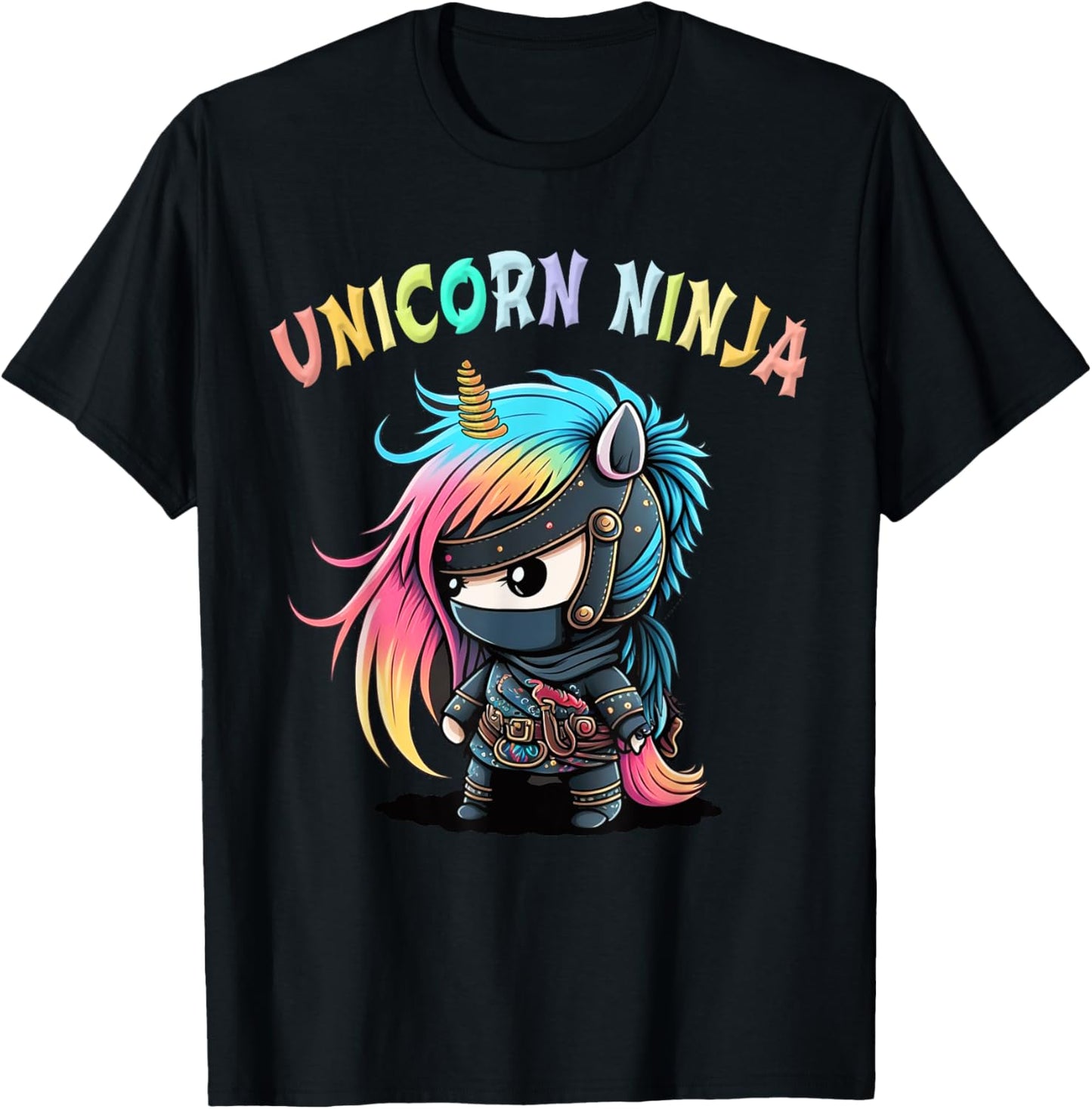 UNICORN NINJA Girls In Training Kids Kinder Teachers Squad T-Shirt - T-Shirt | Black