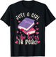 Just A Girl Who Loves to Read Funny Girls Bookworm T-Shirt - T-Shirt | Black