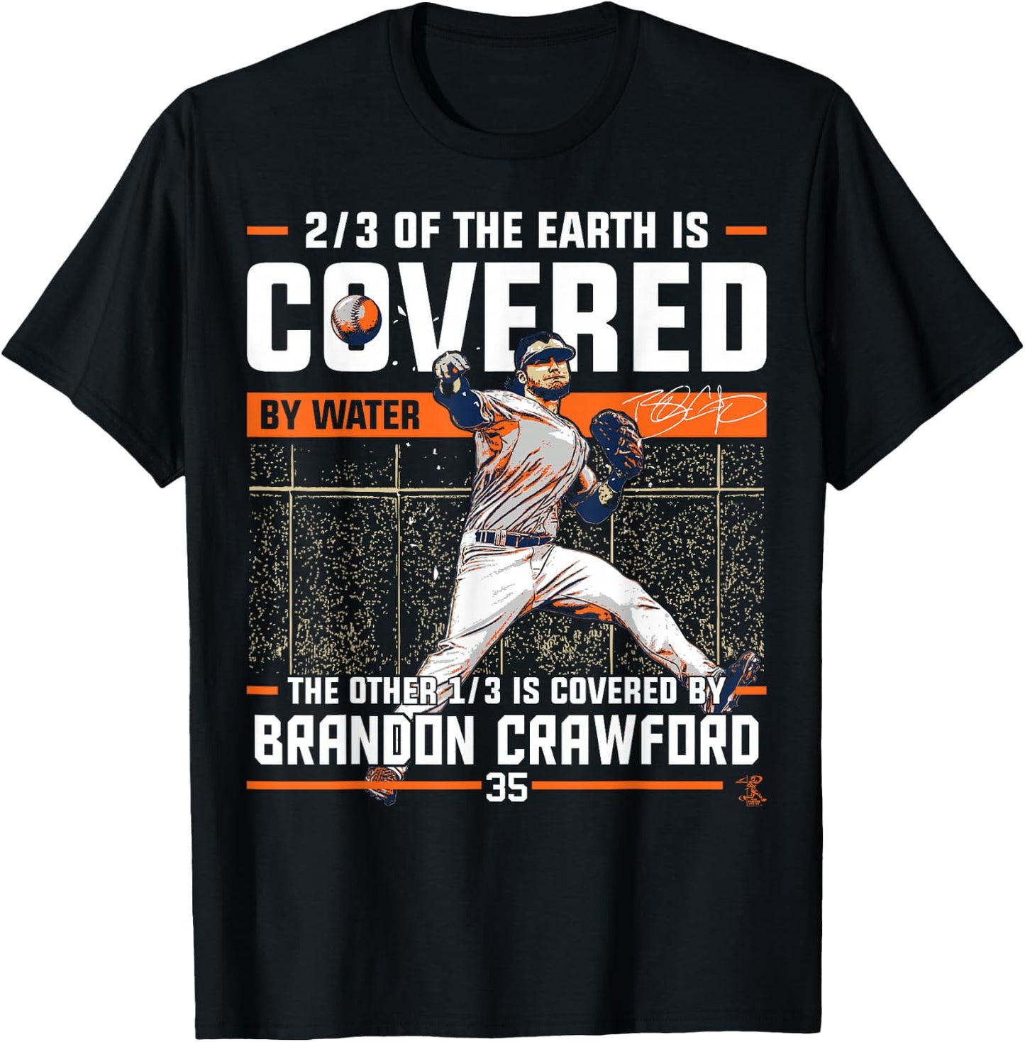 Brandon Crawford Covered By - Apparel T-Shirt - T-Shirt | Black