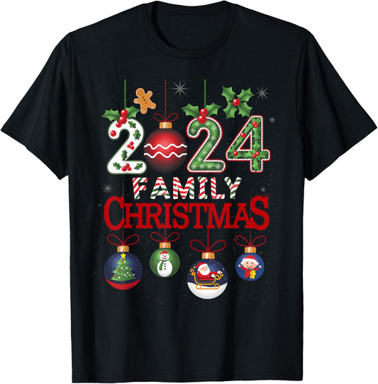 Family Christmas 2024 Matching Family Christmas Xmas Squad T-Shirt - T-Shirt | Black