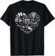 Climber Rock Climbing Equipment Girl Heart Carabiner T-Shirt - T-Shirt | Black