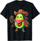 Avocado Western Cowboy Lovers | Cute Cattle Lasso Cartoon T-Shirt - T-Shirt | Black