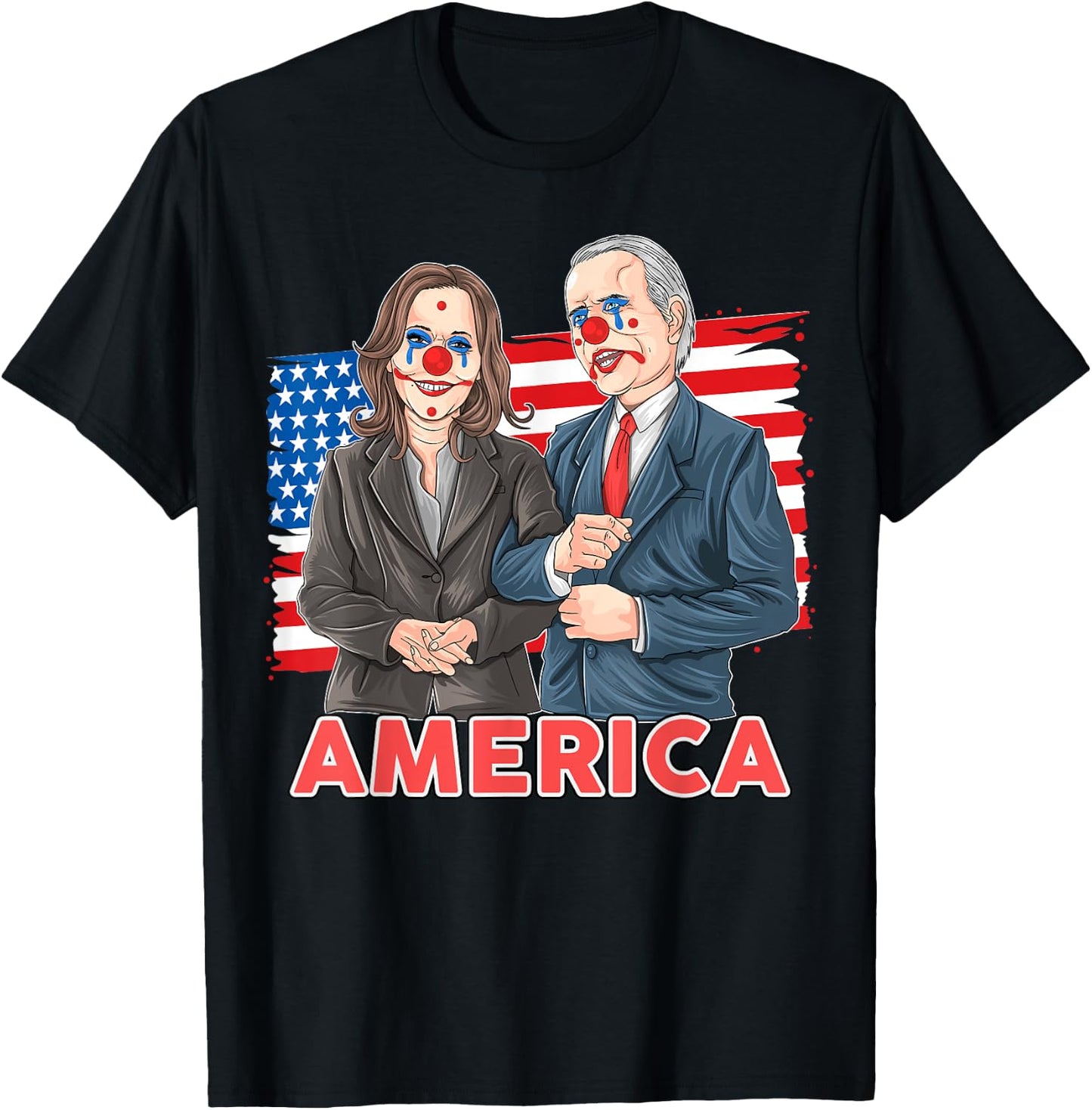 Funny Joe Biden Is A Democratic Clown T-Shirt - T-Shirt | Black