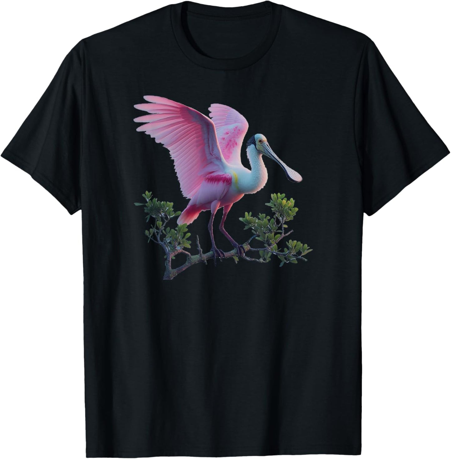 Bird Series. Roseate Spoonbill. Artist's Rendition. T-Shirt - T-Shirt | Black