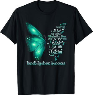I am the storm Tourette Syndrome Awareness Butterfly T-Shirt - T-Shirt | Black